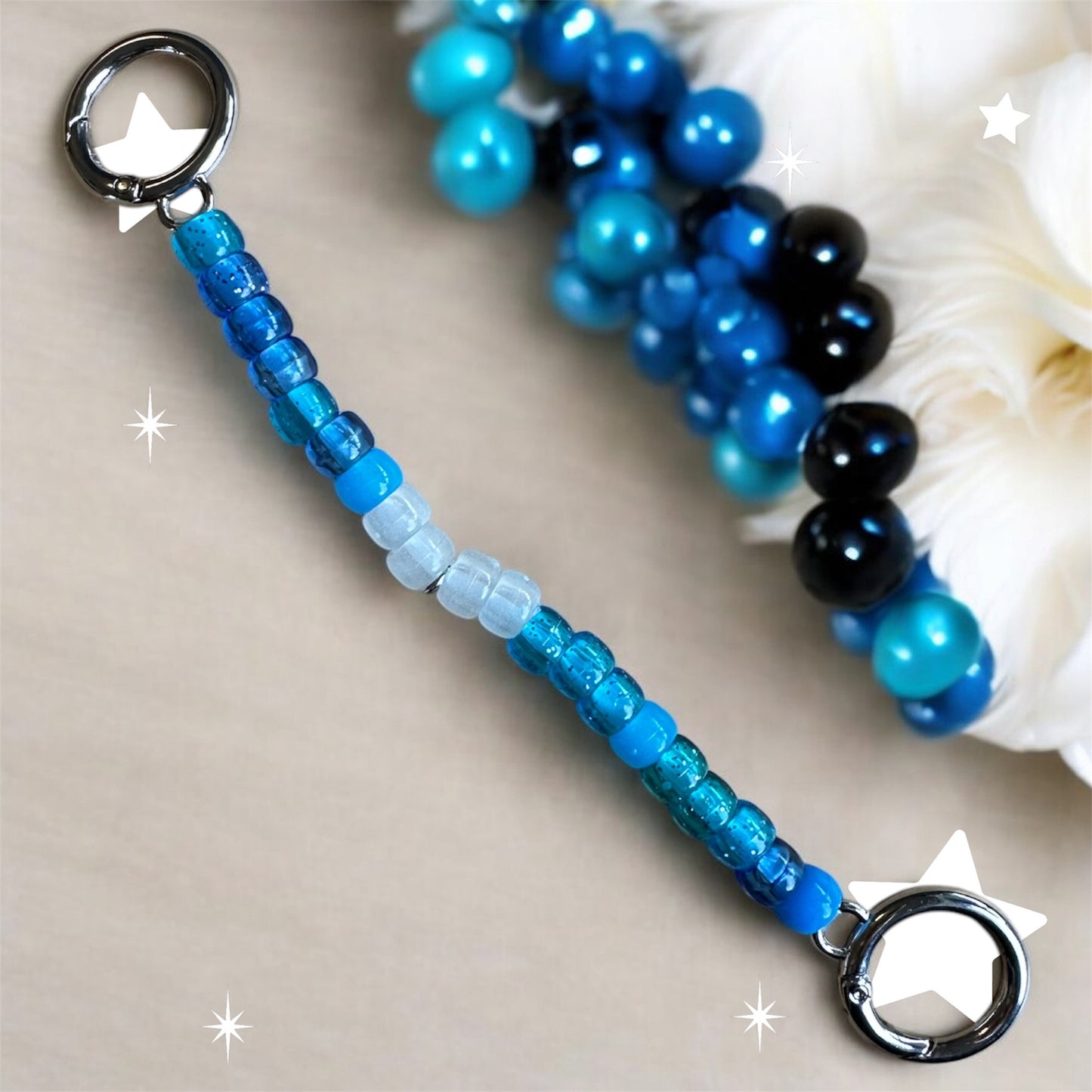 Blue Myself Clip Chain